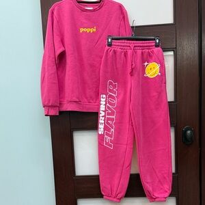 Poppi Pink Sweatsuit Set, XS